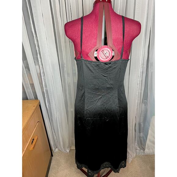 Vanity fair slip dress black x lace bust knee size 38 - Picture 4 of 9